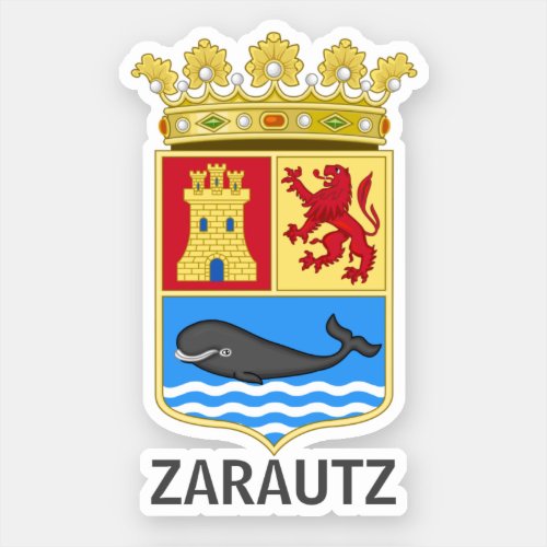 Coat of Arms of Zarautz _ Gipuzkoa Sticker