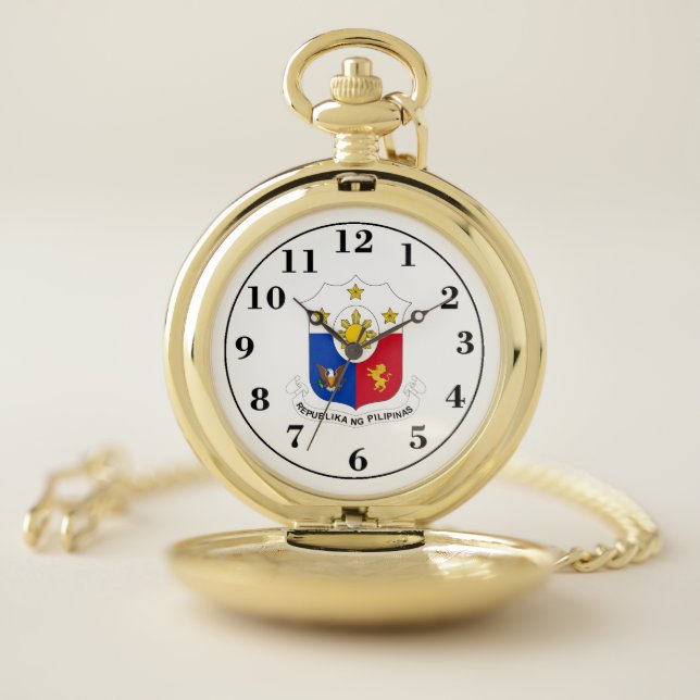 Coat of Arms Philippines Pocket Watch (Inside)