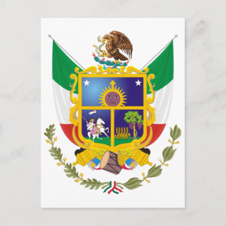 Coat of Arms Queretaro Official Mexico Symbol Logo Postcard