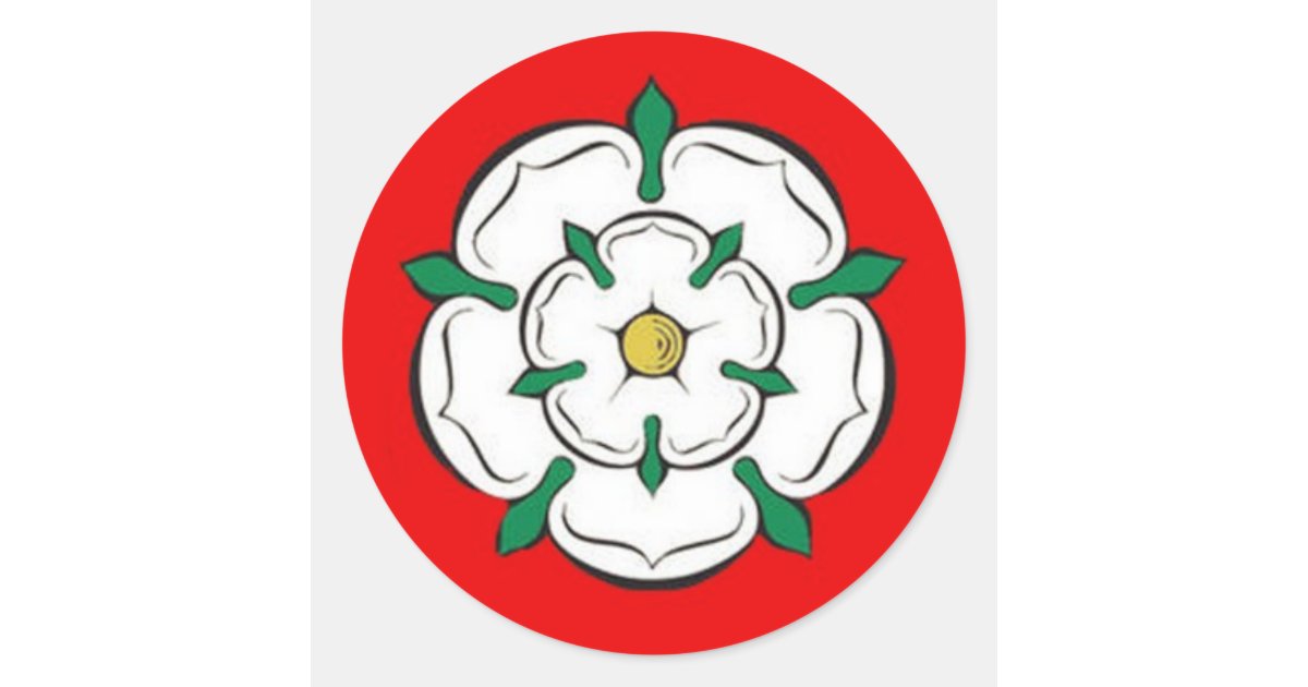 Coat of arms rose classic round sticker