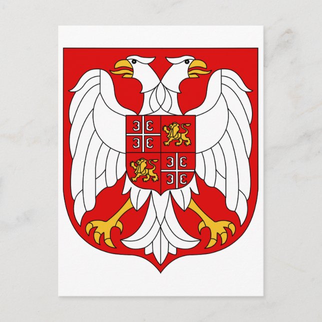 Coat of arms Serbia & Montenegro Official Symbol Postcard (Front)