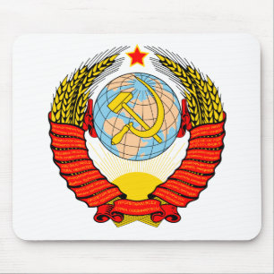 Coat of Arms Soviet Union Official Heraldry Symbol Mouse Pad