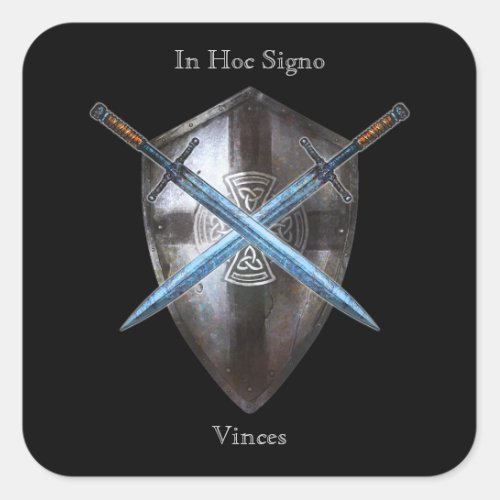 Coat of Arms Sticker _ In Hoc Signo Vinces
