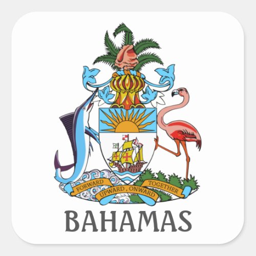 Coat of arms _ the Bahamas Square Sticker