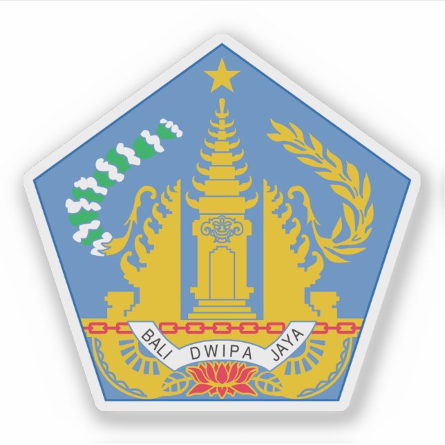 Coat of arms the Bali province, Indonesia Sticker (Front)