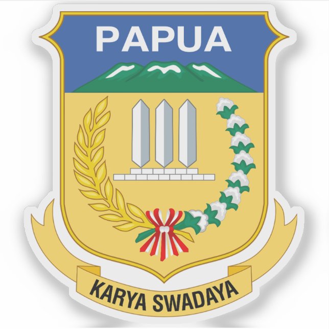 Coat of arms the Papua province, Indonesia Sticker (Front)