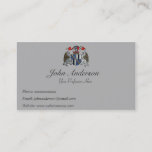 Coat of Arms - Two Griffins and Helmet Business Card