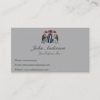 Coat Of Arms - Two Griffins And Helmet Business Card by VintageFactory at Zazzle