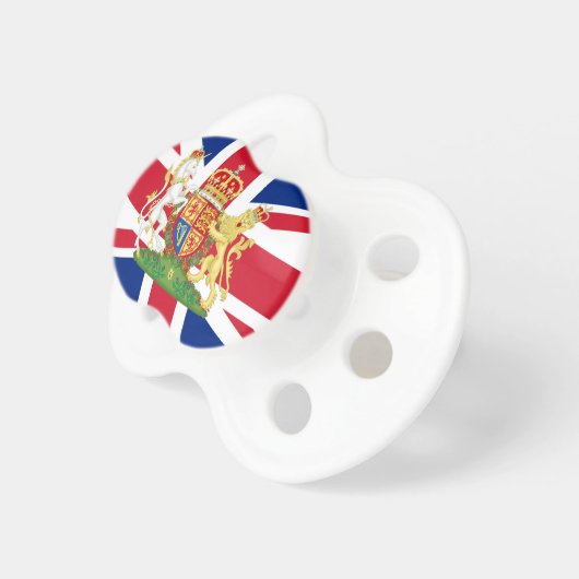 Coat of Arms Union Jack Baby Pacifier (Front Right)
