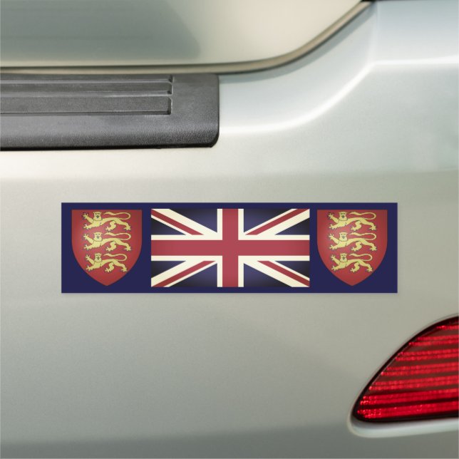 Coat Of Arms Vintage Union Jack Car Magnet (In Situ)