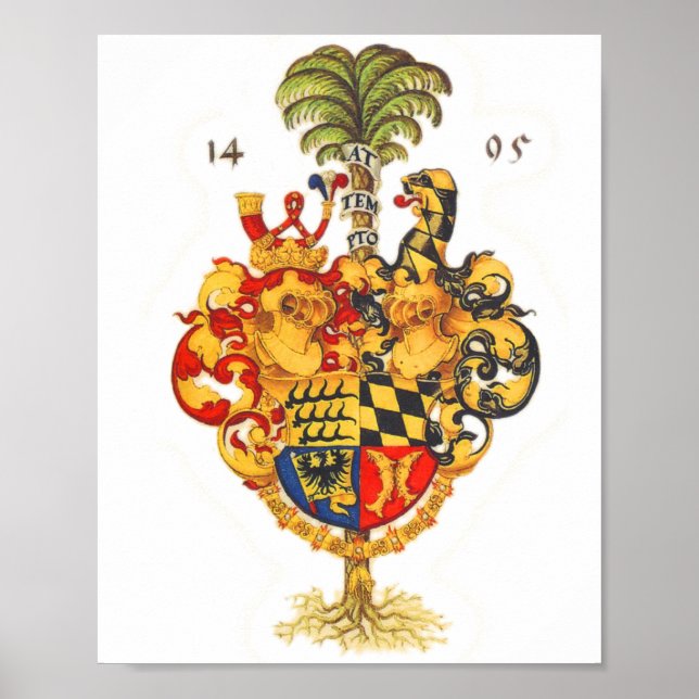 Coat of Arms with a Palm tree Poster (Front)