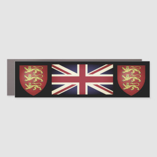 Coat of Arms with British Union Jack Car Magnet