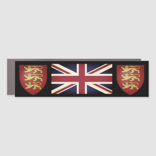 Coat of Arms with British Union Jack Car Magnet