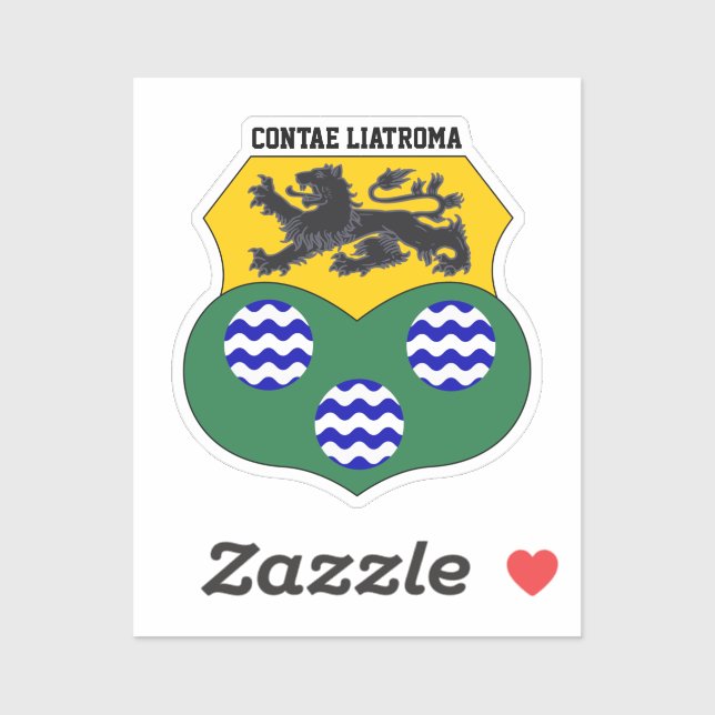 Coat pf Arms of County Leitrim, Ireland Sticker (Sheet)