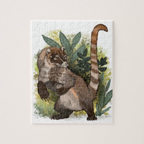 Coatamundi or White Nosed Coati Jigsaw Puzzle