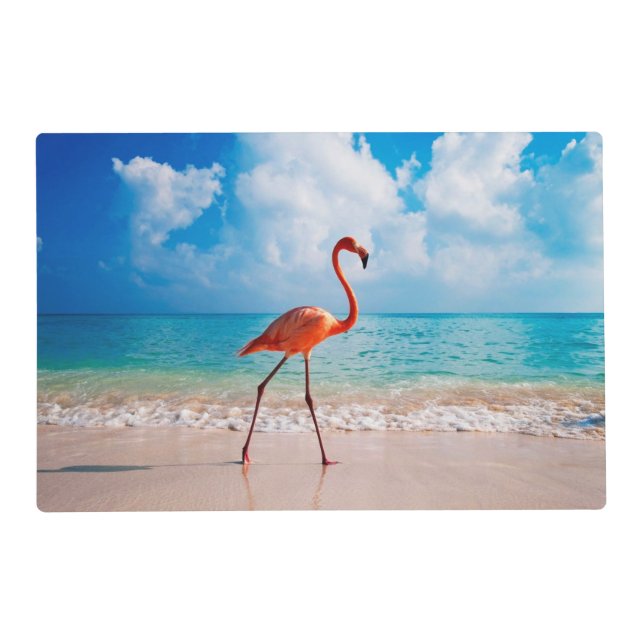 Coated Paper Placemat-Flamingo Placemat (Front)