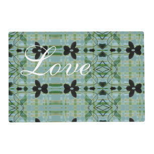 Coated Reversible Placemat With Turquoise