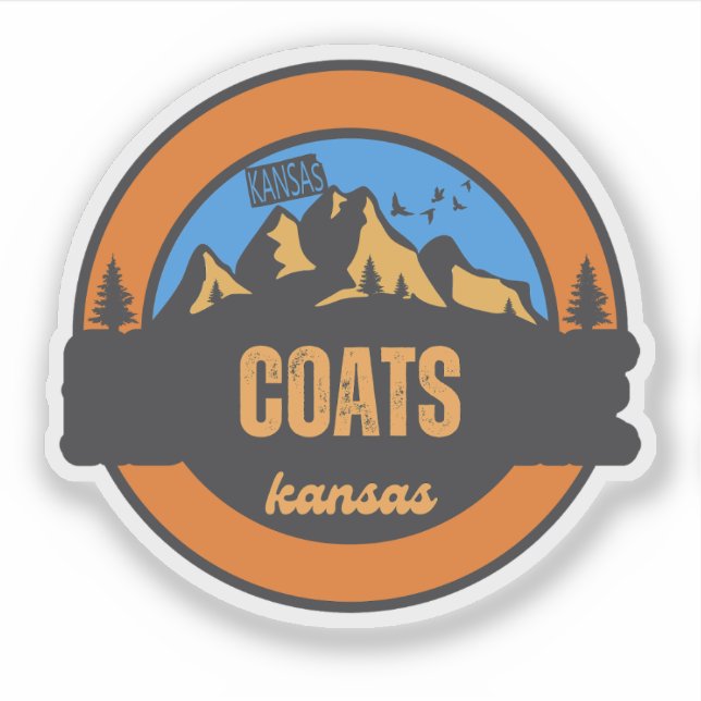 Coats, Kansas Sticker (Front)