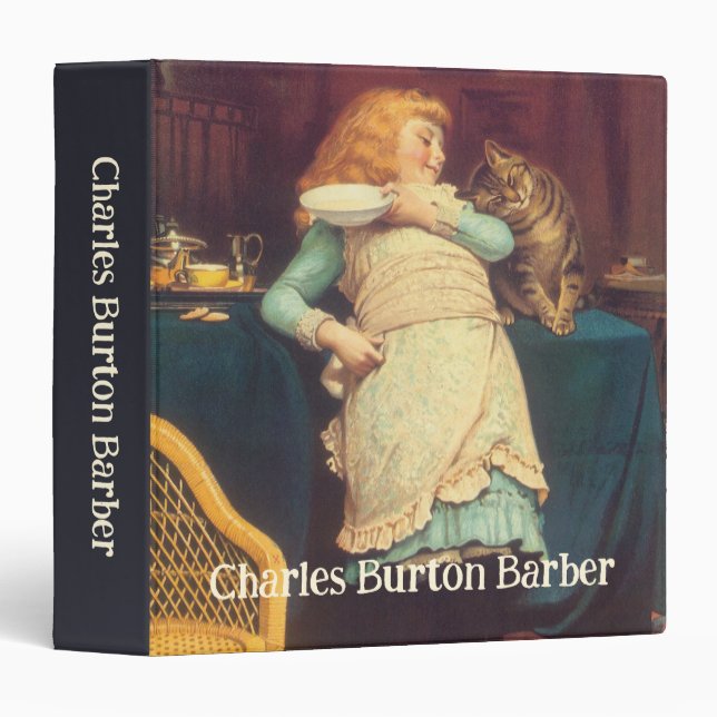 Coaxing Better Than Teasing Charles Burton Barber 3 Ring Binder (Front/Spine)