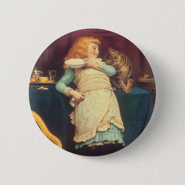 Coaxing Better Than Teasing Charles Burton Barber Button (Front)