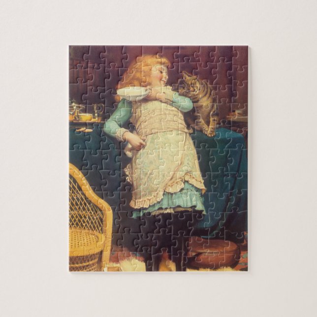 Coaxing Better Than Teasing Charles Burton Barber Jigsaw Puzzle (Vertical)