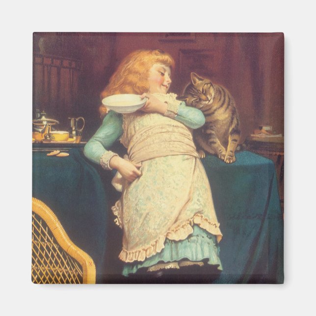 Coaxing Better Than Teasing Charles Burton Barber Magnet (Front)