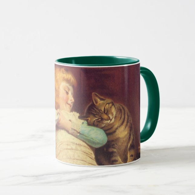 Coaxing Better Than Teasing Charles Burton Barber Mug (Front Right)
