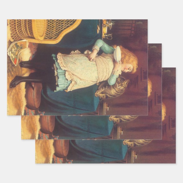 Coaxing Better Than Teasing Charles Burton Barber Wrapping Paper Sheets (Set)