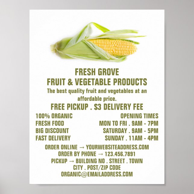 Cob, Greengrocers Advertising Poster (Front)
