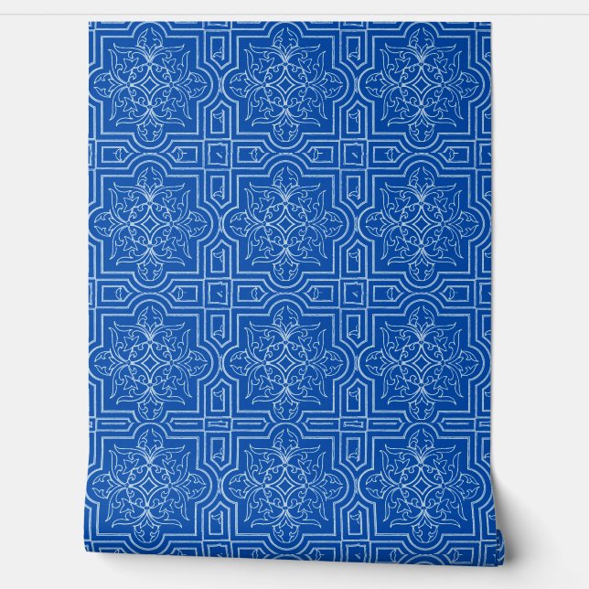 cobal blue tiles wallpaper  (Unrolling)