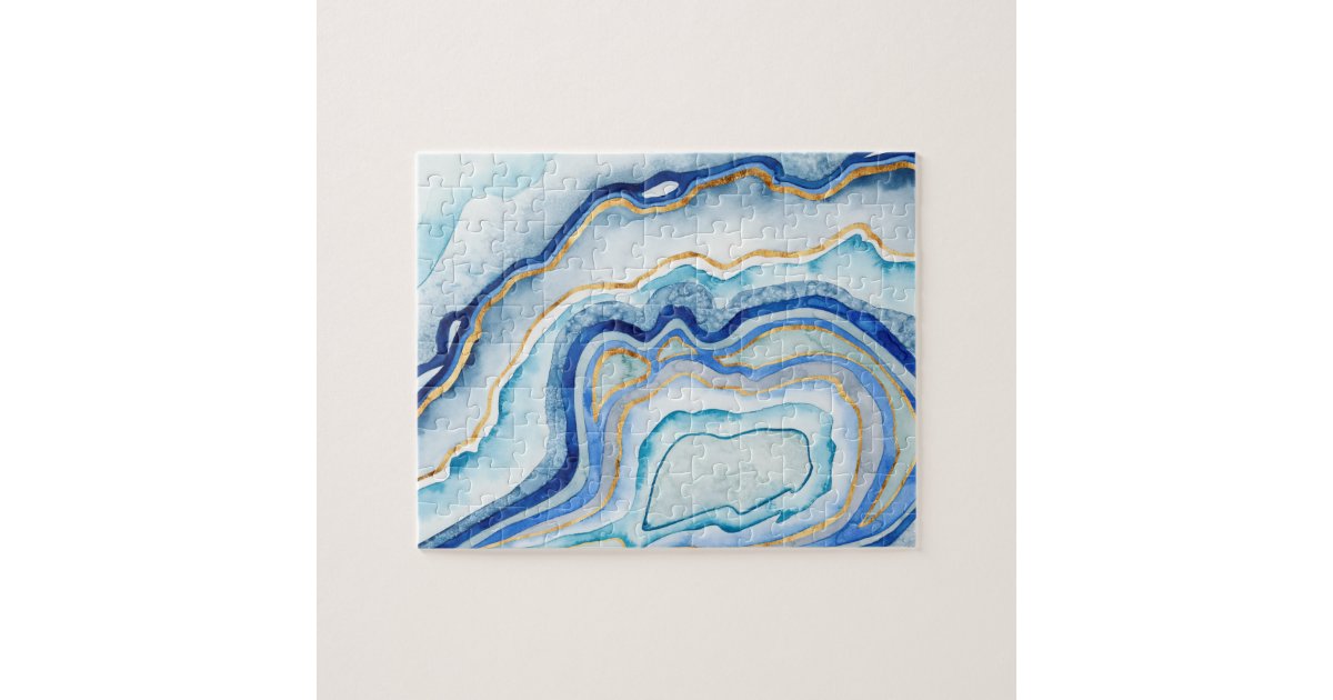 Cobalt Agate II Jigsaw Puzzle | Zazzle