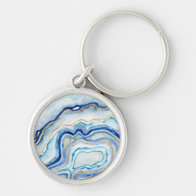 Cobalt Agate II Keychain (Front)