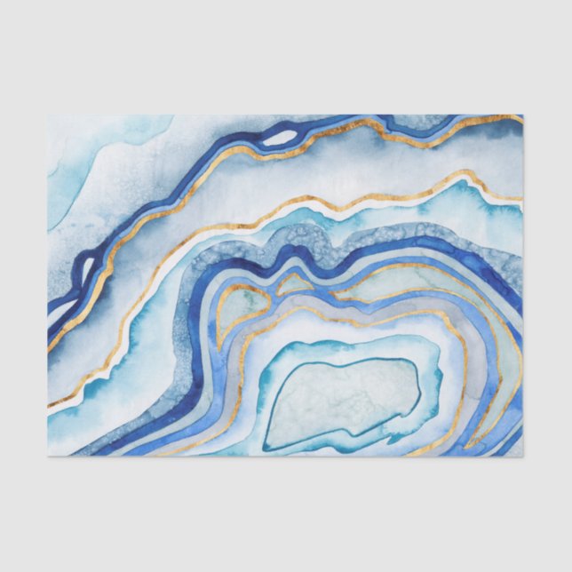 Cobalt Agate II Tissue Paper (Front)