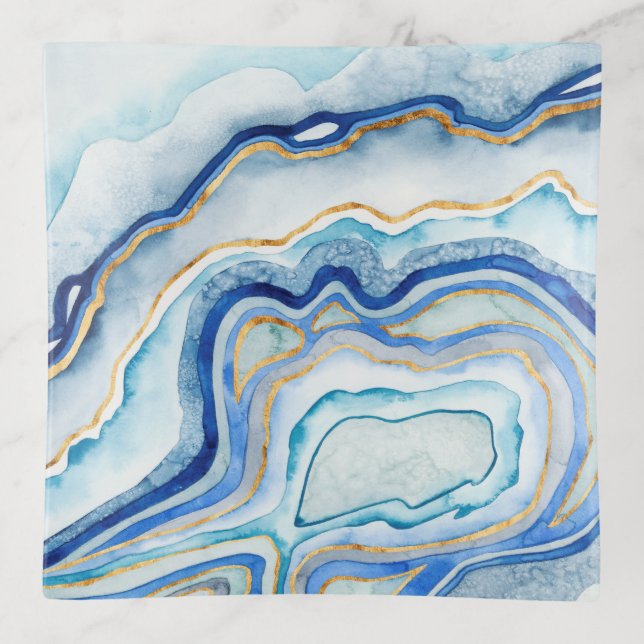 Cobalt Agate II Trinket Tray (Front)