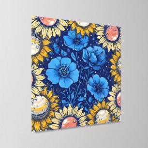 Cobalt Bloom Peel And Stick Photo Tile