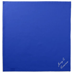 Cobalt Blue 1338BE - With Name or Blank Cloth Napkin