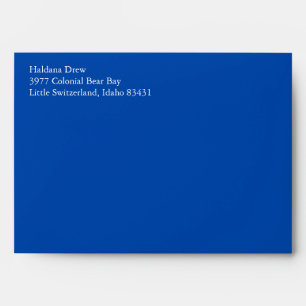 Cobalt Blue A7 5x7 Envelopes With Return Address