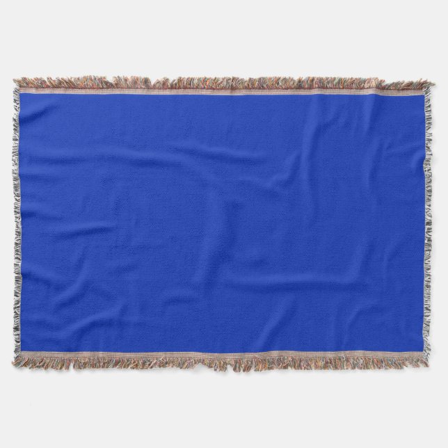 COBALT BLUE (a solid rich color) ~ Throw Blanket (Front)