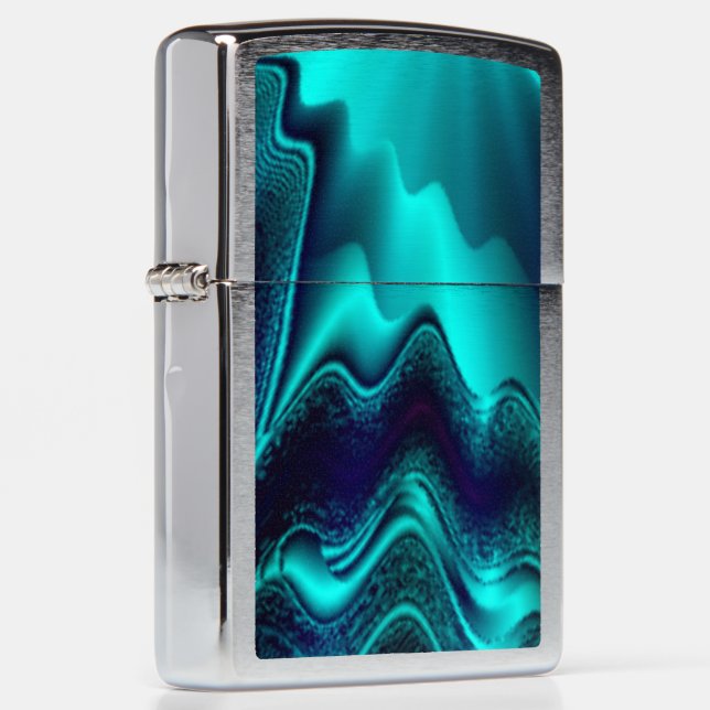 Cobalt Blue Agate Zippo Lighter (Right)