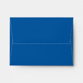 Cobalt Blue and Black Damask A2 Envelope for RSVP (Back (Top Flap))