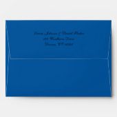 Cobalt Blue and Black Damask A7 Envelope for 5x7's (Back (Top Flap))