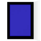 Cobalt Blue and Black Damask Table Number Card (Inside (Left))