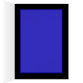Cobalt Blue and Black Damask Table Number Card (Inside (Right))