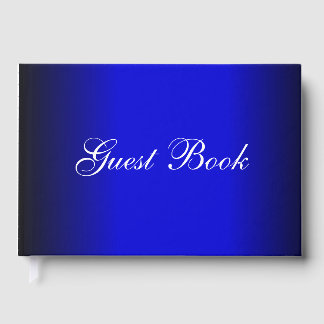 Cobalt Blue and Black Wedding   Guest Book