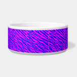 Cobalt Blue and Hot Pink Zebra Striped Bowl<br><div class="desc">Bright Cobalt Blue and Hot Pink Zebra Stripes cover this awesome pet food bowl. Want to personalize it, click Customize It and add your own Text.</div>