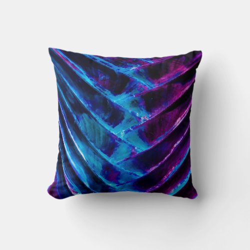 Cobalt Blue and Vibrant Purple Colorized Traveler Throw Pillow