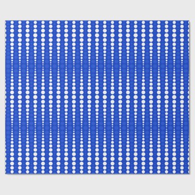 Cobalt Blue and White Polka Dots Wrapping Paper