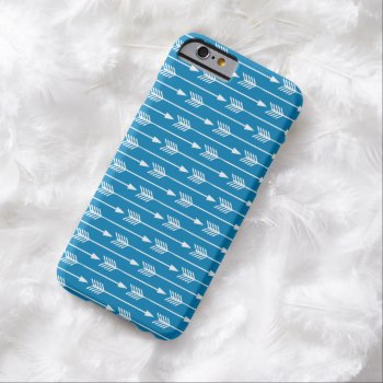 Cobalt Blue Arrows Pattern Barely There Iphone 6 Case by heartlockedcases at Zazzle