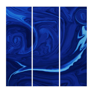 Cobalt blue background collection triptych