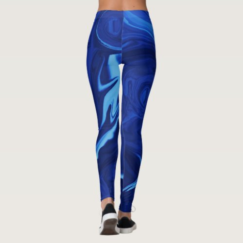 Cobalt blue background leggings